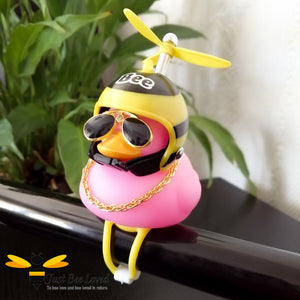 novelty biker rubber bee pink duck car bicycle ornament decoration