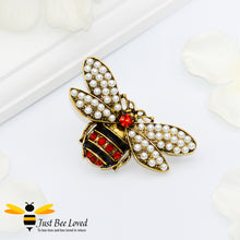 Load image into Gallery viewer, Retro Chic Pearly Bee Brooch Bee Trendy Fashion Jewellery