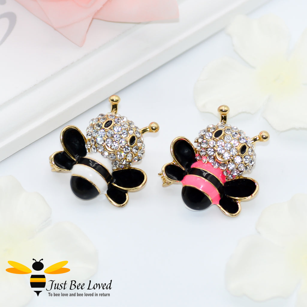 Bee Crystal encrusted Brooch 