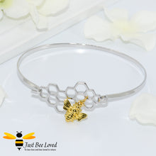 Load image into Gallery viewer, Honeycomb &amp; Bee Pendant Bangle Bee Trendy Fashion Jewellery