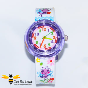 Cartoon Purple Bee Girl's Watch