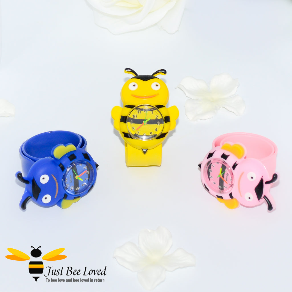 Children's Funny Bee Snap Watch in 3 Colours