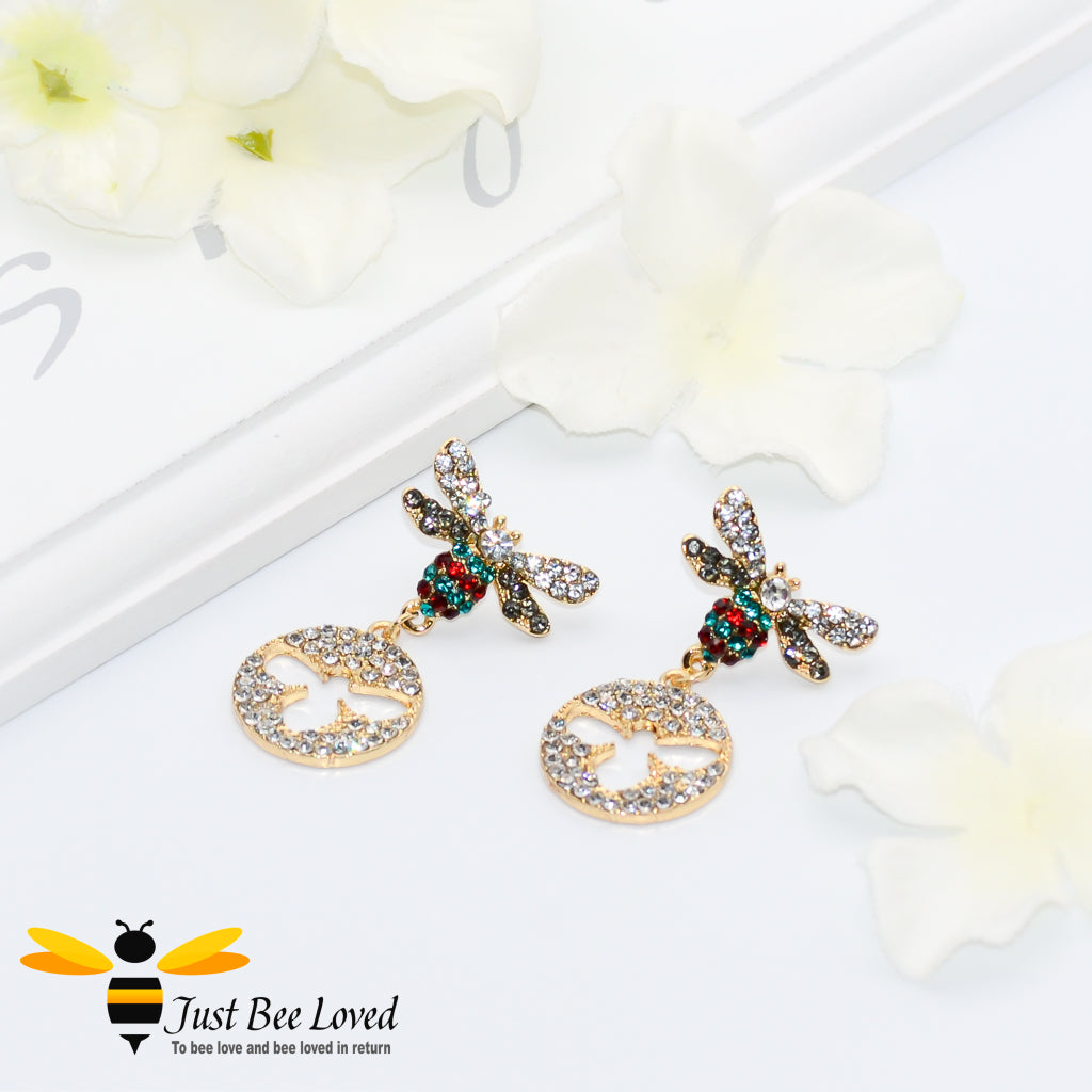 Sparkling Crystal Bee earrings