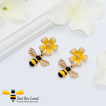 Load image into Gallery viewer, Daisy &amp; Bee Cubic Zirconia Drop Earrings Bee Trendy Fashion Jewellery