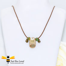 Load image into Gallery viewer, Handmade Small Clay Bee &amp; Beads Rope Necklace Bee Trendy Fashion Jewellery