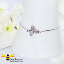 Load image into Gallery viewer, Cubic Zircon Bee Sliding Bracelet - Silver Colour Bee Trendy Fashion Jewellery
