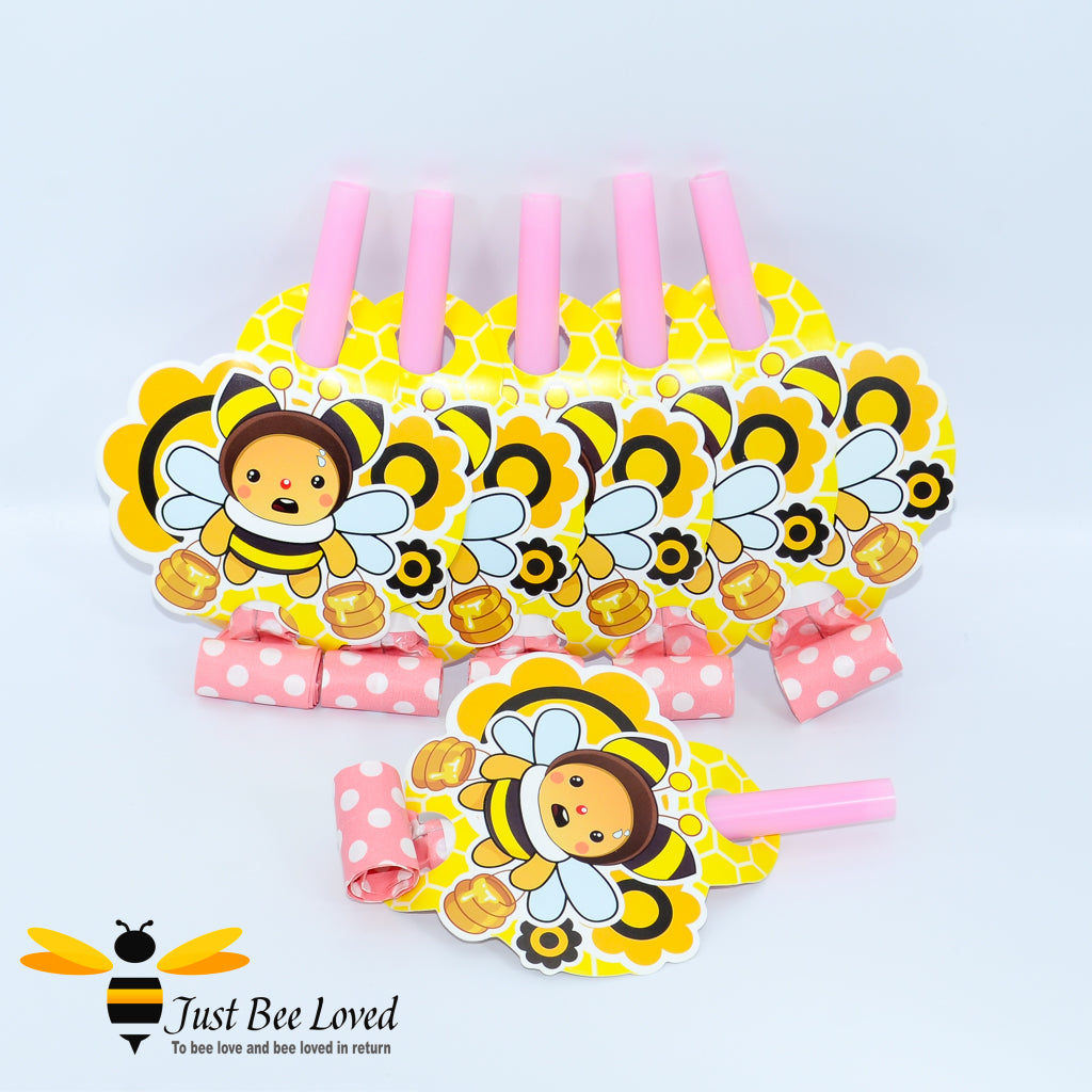 Party Blow Horn Pink Bee Whistles