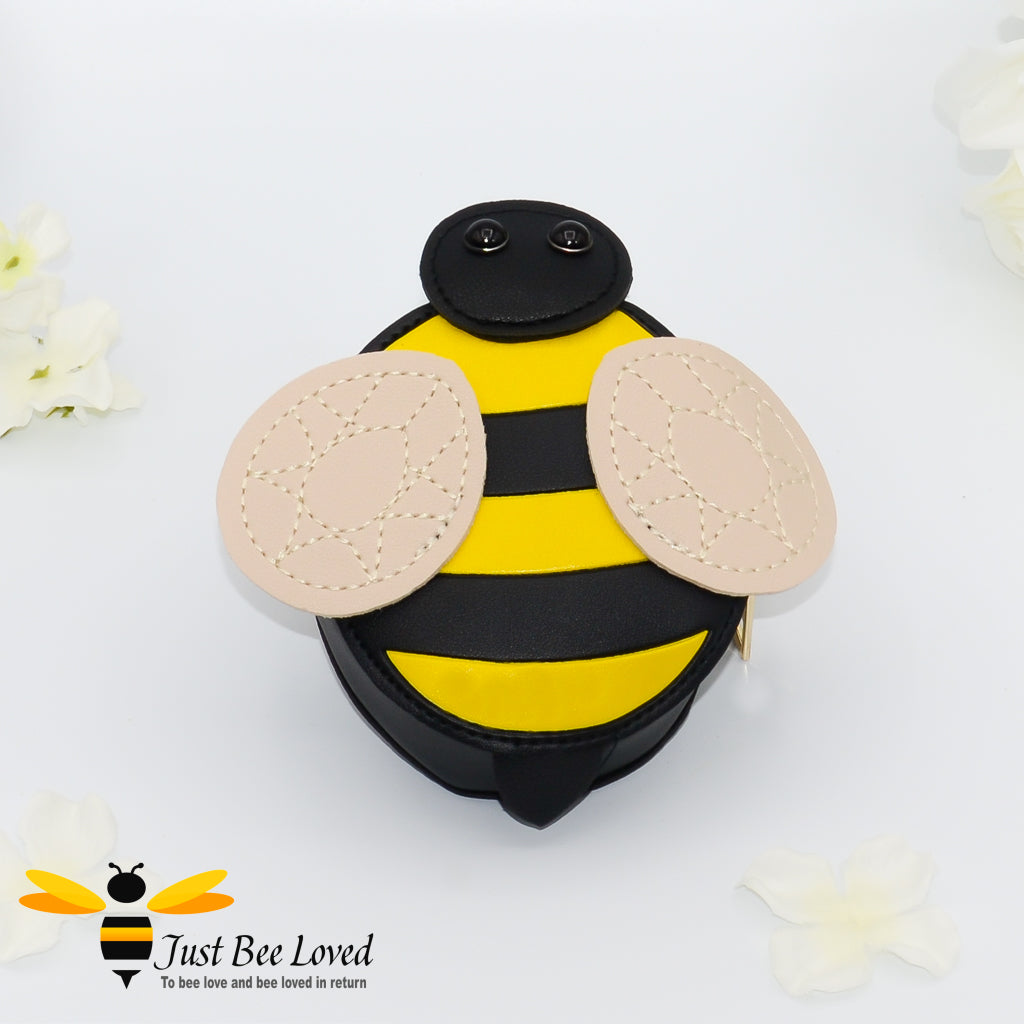 girl's bee PU Leather small cross body zipped bag with rope strap