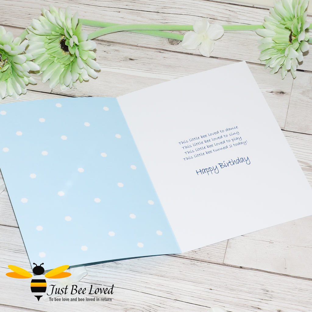Just Bee Loved children's 'Little Bee' greeting card.