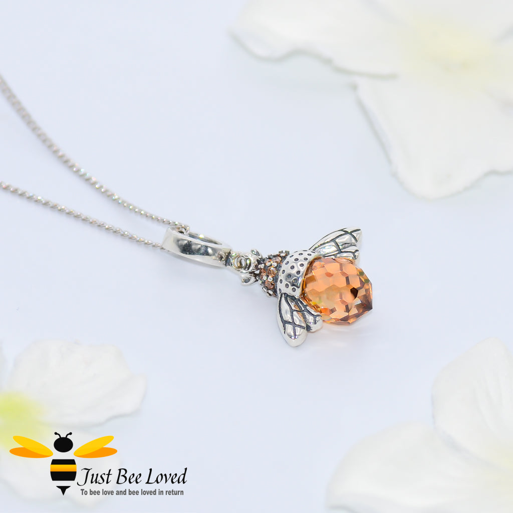 Sterling Silver Queen Honey Bee necklace.