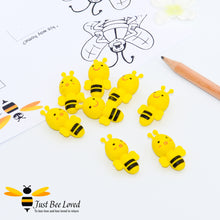 Load image into Gallery viewer, 8 Bumblebee Erasers Bee Party Supplies &amp; Fancy Dress