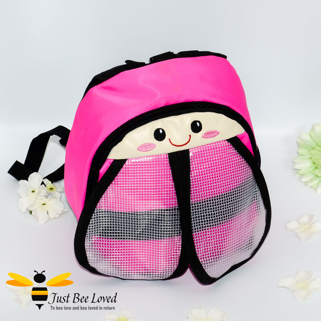 Toddler's Safety Harness Bee nursery school Backpack in pink