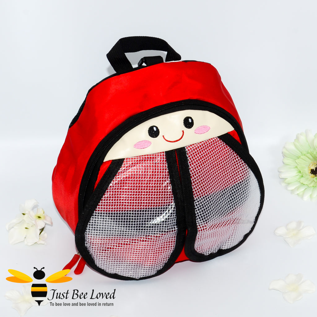 Toddler's Safety Harness Bee nursery school Backpack in red