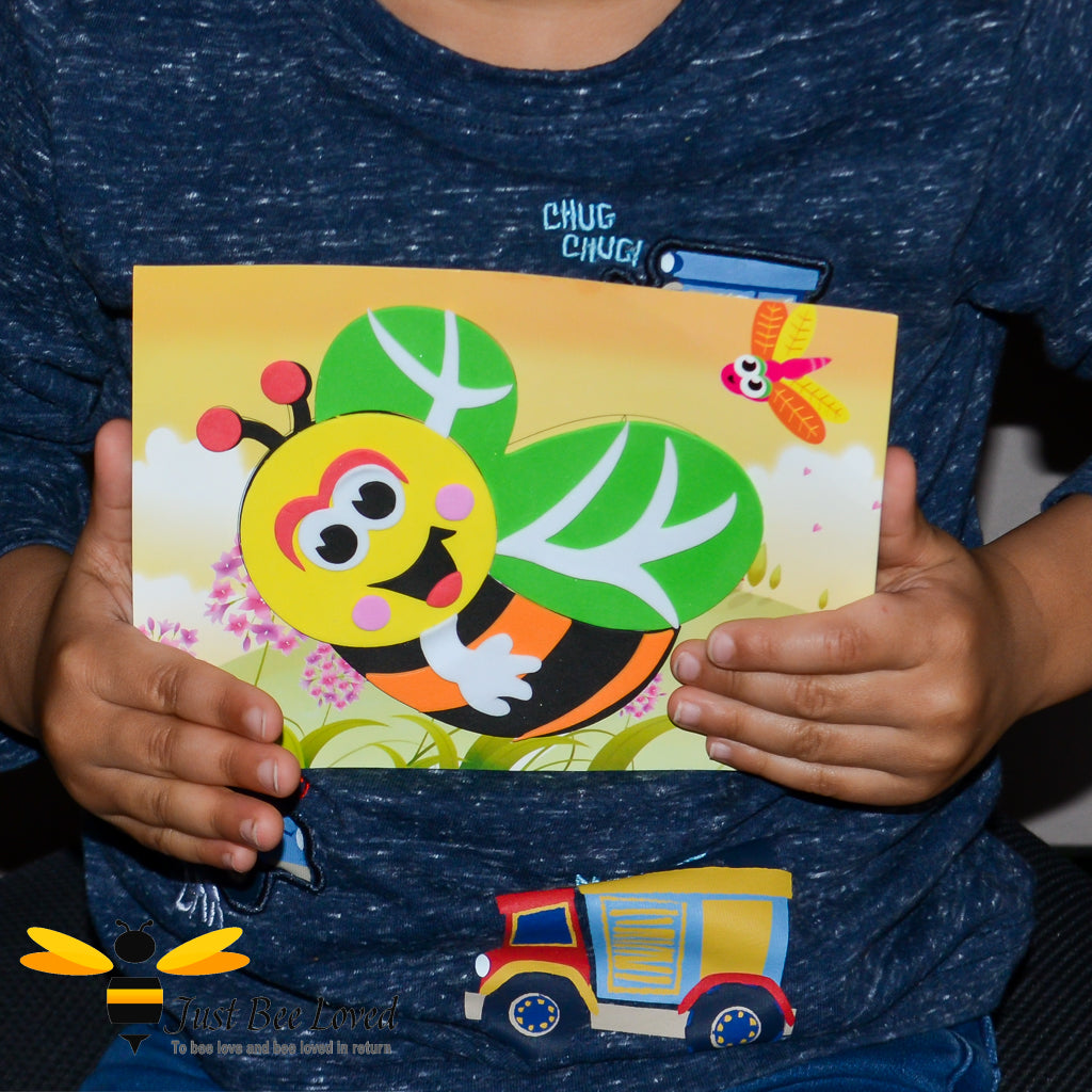 DIY toddler's bee sticky foam crafts arts kit.