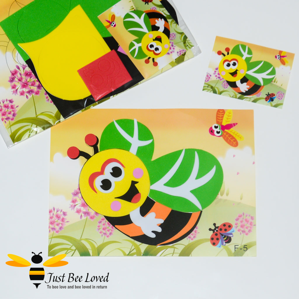 DIY toddler's bee sticky foam crafts arts kit.