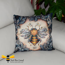 Load image into Gallery viewer, Magical Mystic Bumblebee design on woven linen scatter cushion