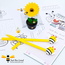 Load image into Gallery viewer, cartoon bumblebees gel pens.  2 Pack