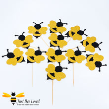 Load image into Gallery viewer, Bumblebee cupcake party decoration cake toppers