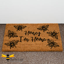 Load image into Gallery viewer, Entrance Honey I&#39;m Home Bumblebee Doormat