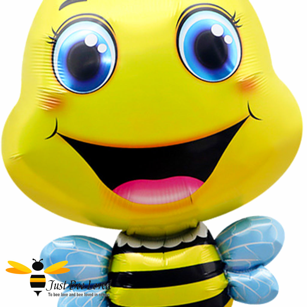 Large yellow bee shaped foil baloon.