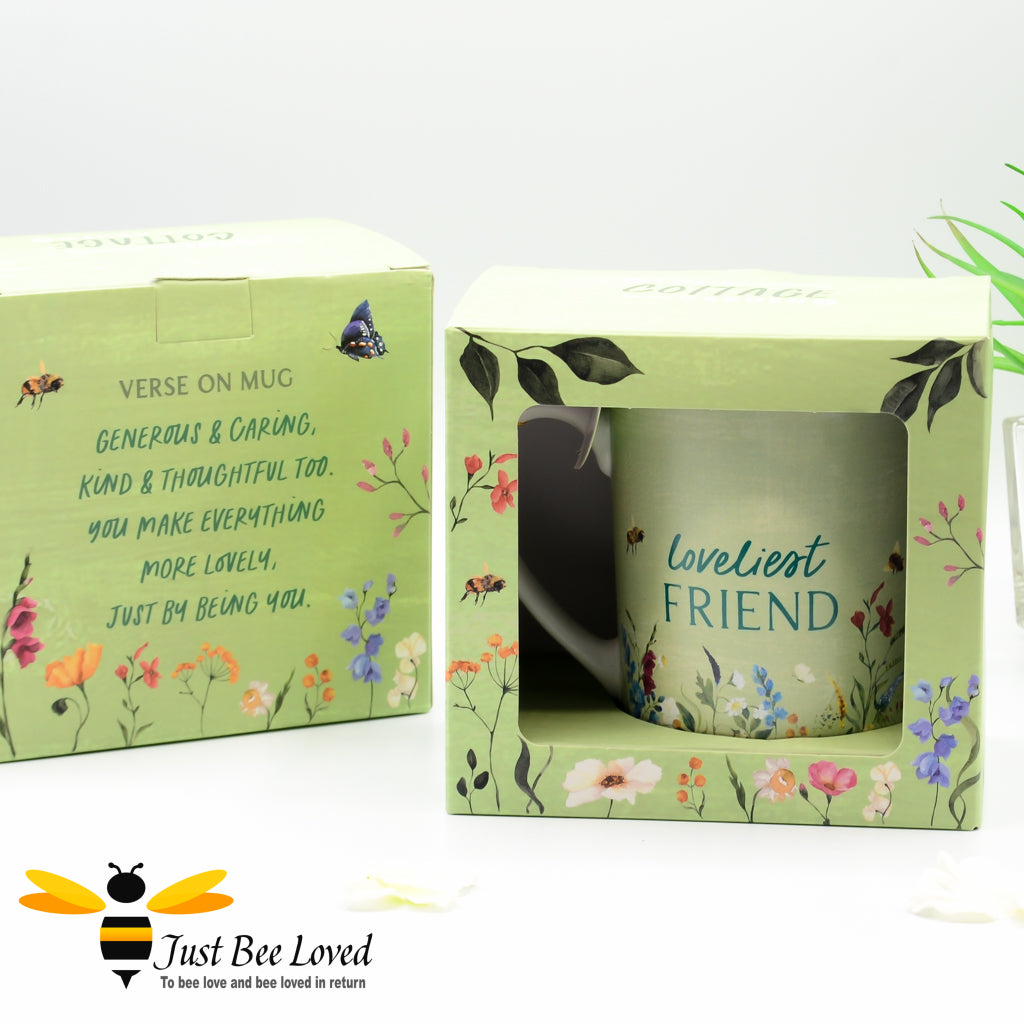 giftbox loveliest friend bumblebee drinking mug