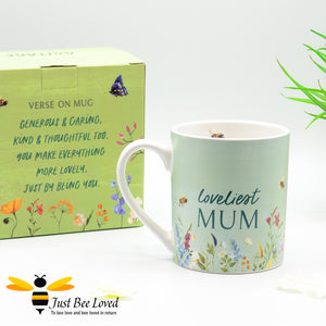 giftbox loveliest mum bumblebee mug with verse