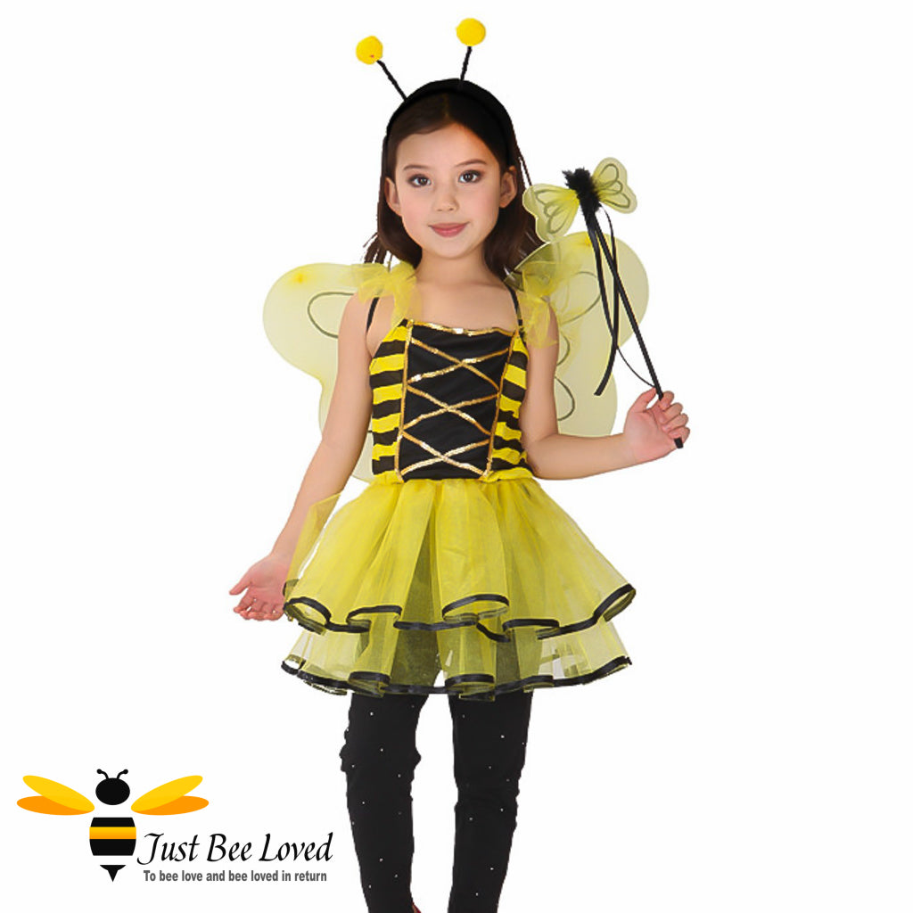 3X BUMBLE BEE Honey Girls Toddler Fairy Halloween Fancy Dress Party Costume  £7.68 - PicClick UK