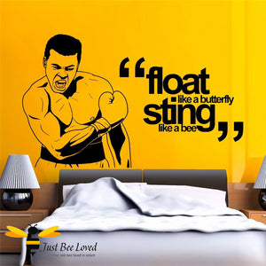 Muhammad Ali Large Wall decor decal with the iconic quote "sting like a bee"