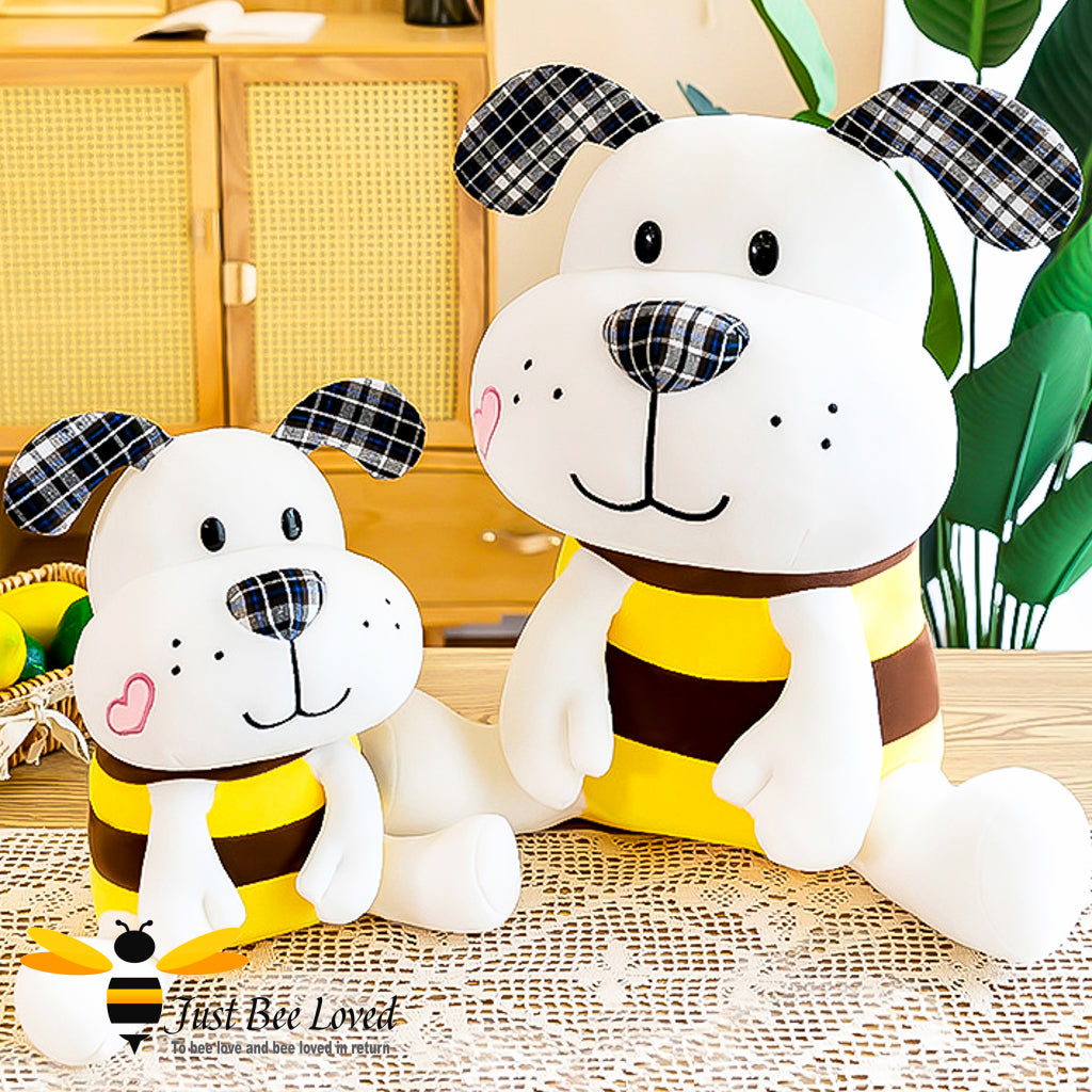 Squishy plush bumble bee dog soft toy