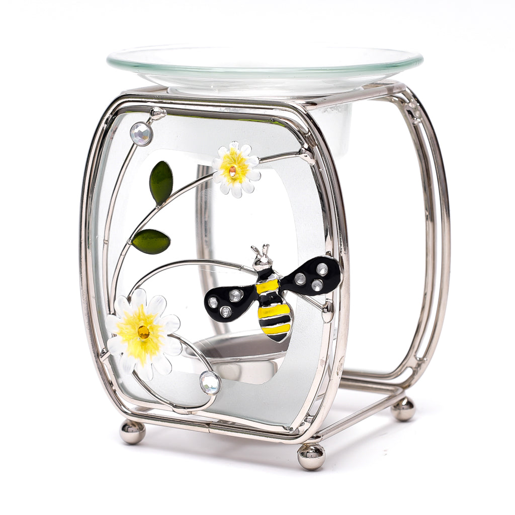 Glass and metal wire bee oil wax melt burner