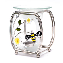 Load image into Gallery viewer, Glass and metal wire bee oil wax melt burner