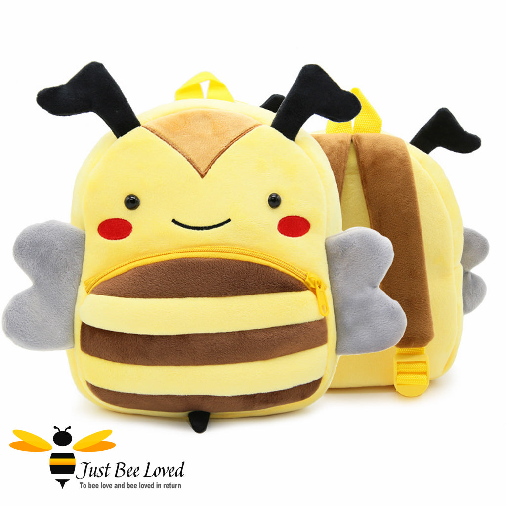 Just Bee Loved Children's Plush Bee Shaped Backpack
