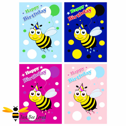 Just Bee Loved Little Bee Children's Happy Birthday Greeting Cards Value Pack