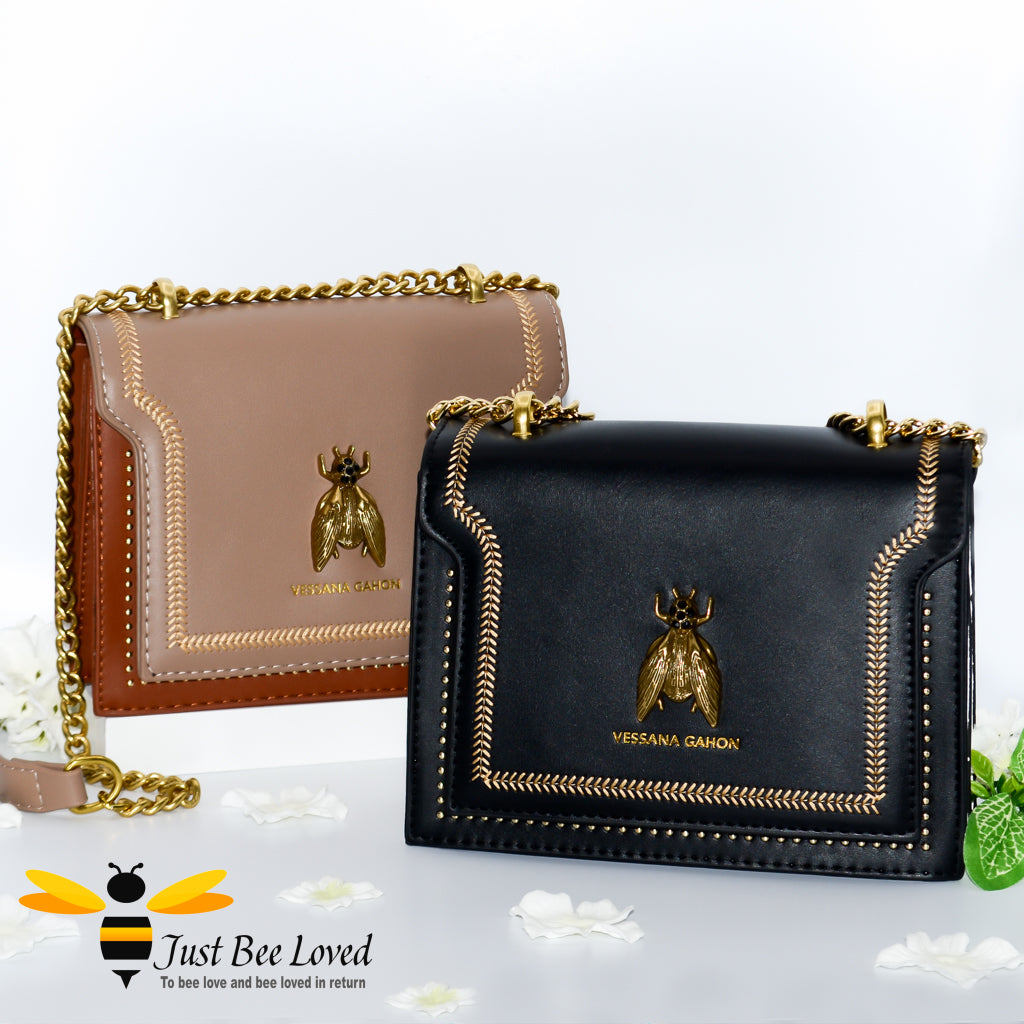 Bee Handbag Faux Leather Vintage Golden Bee Handbag - 4 Colours – Just Bee Loved