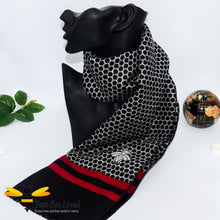 Load image into Gallery viewer, men&#39;s faux cashmere scarf with honeycomb and bee design