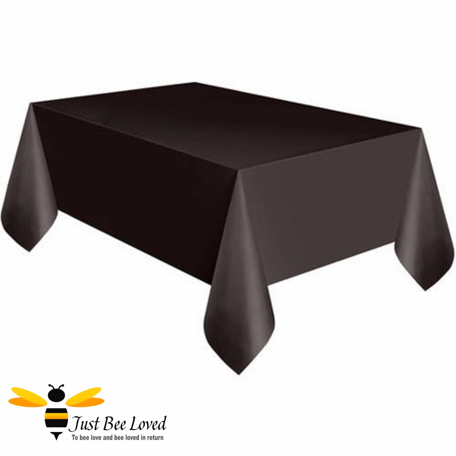 Black Reusable Party Table Cover.
