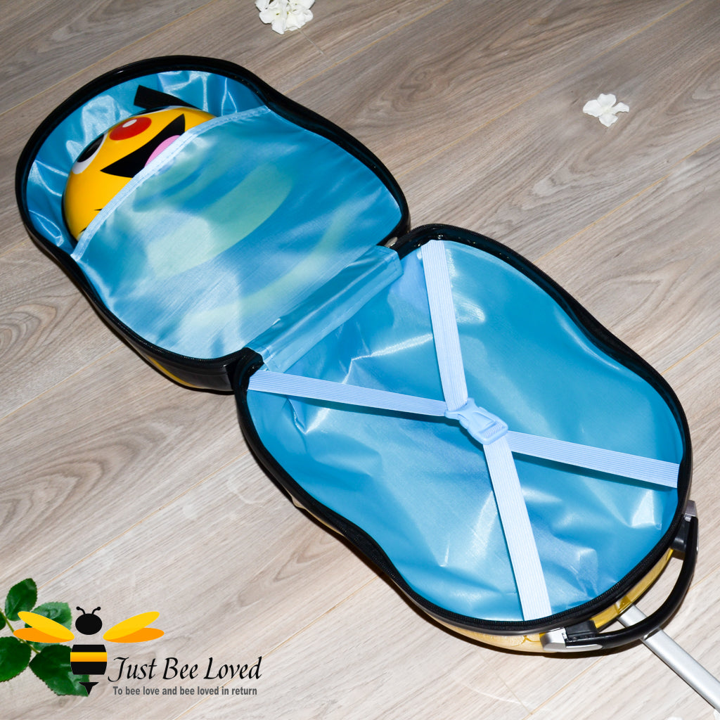 Children's Bumble Bee Wheeled Pulley Luggage Suitcase and matching backpack set