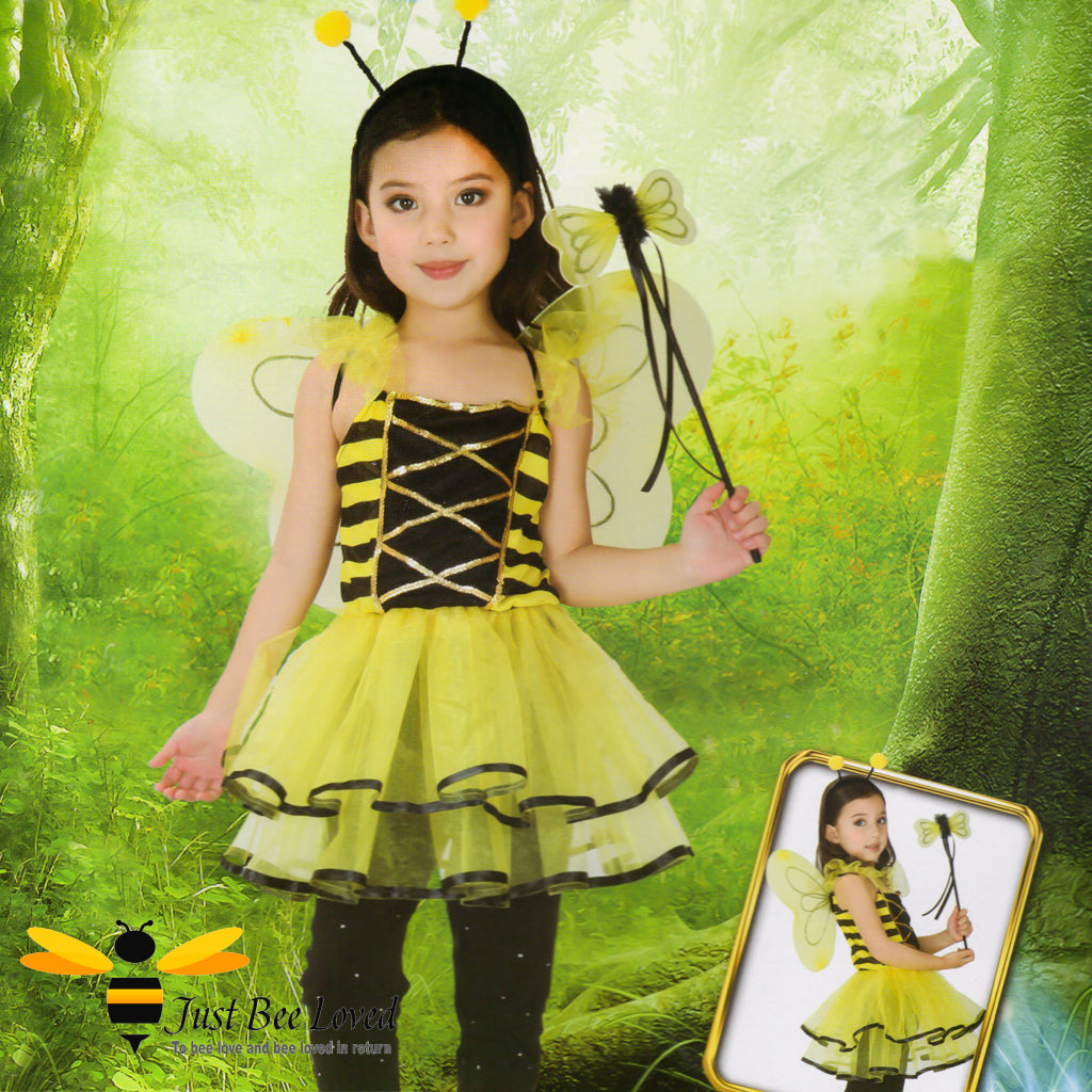 Lovely Bee Fairy 3 Piece Fancy Dress Bee Costume