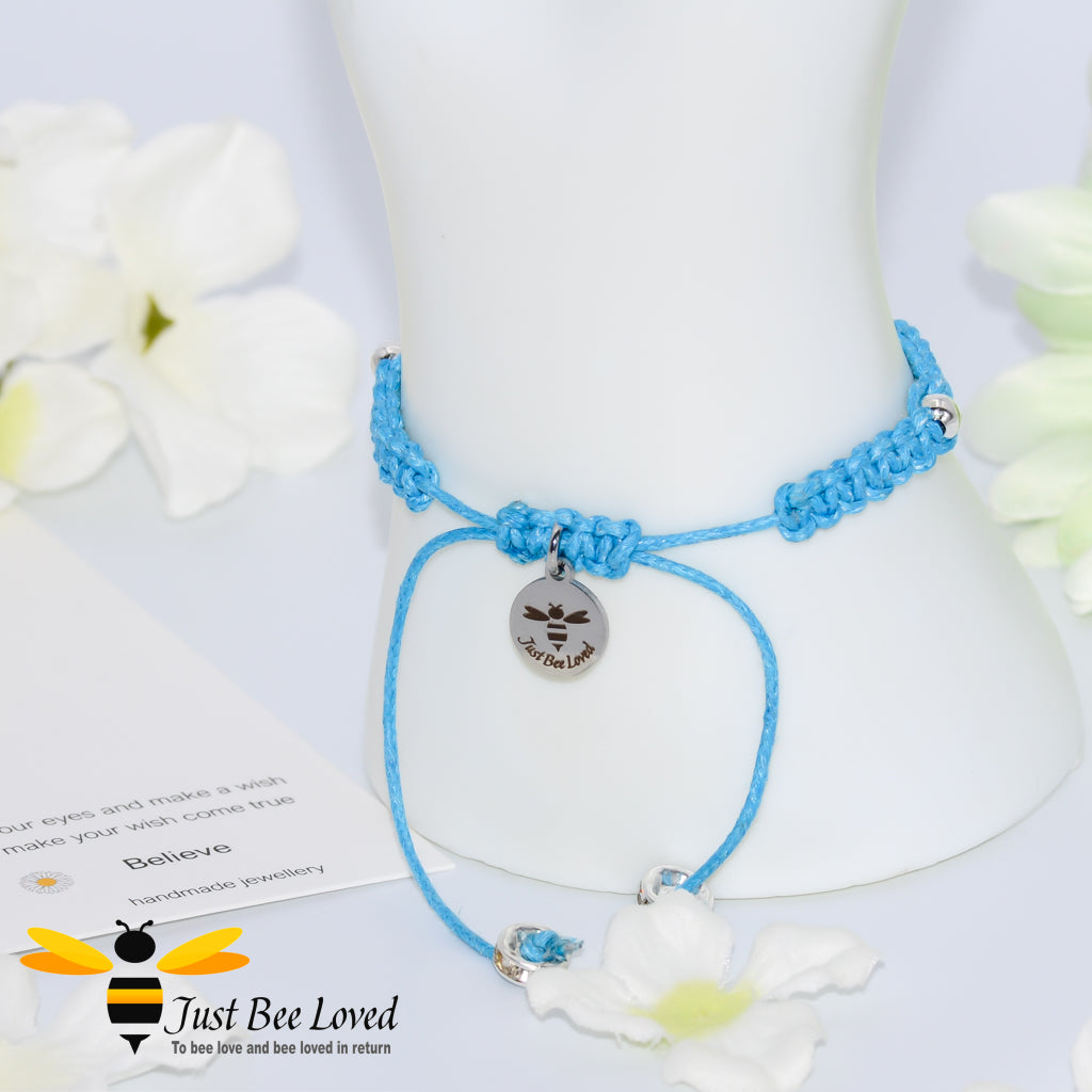 Handmade Shamballa Bee charm bracelet with Just Bee Loved Charm