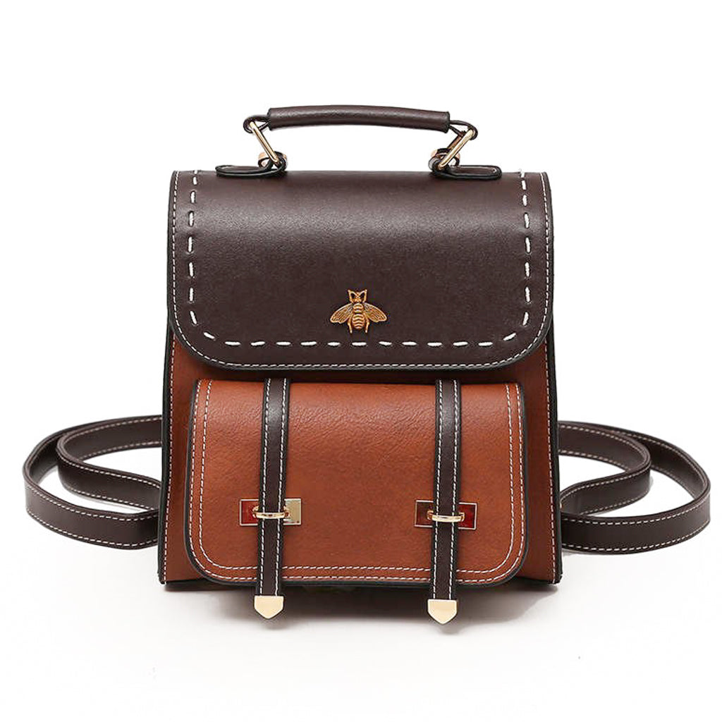 bee faux leather backpack Bee Vegan Leather Backpack Handbag - 3 Colours