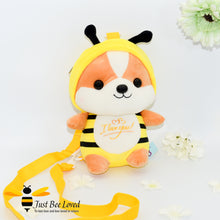 Load image into Gallery viewer, plush bumblebee teddy cross body toy bag