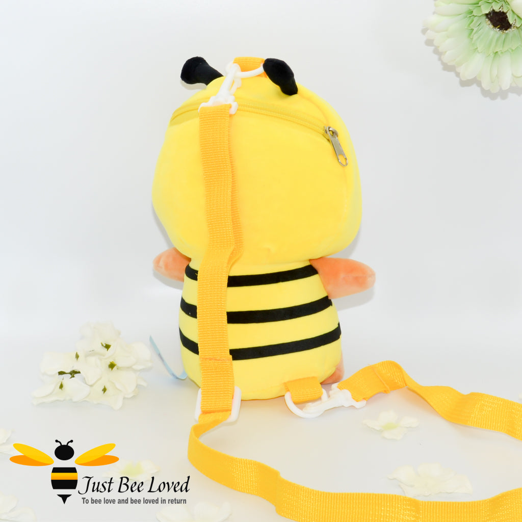 plush bumblebee teddy cross body toy bag