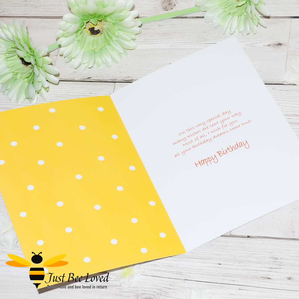 an image of a bee themed birthday card 