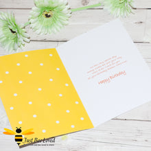 Load image into Gallery viewer, an image of a bee themed birthday card 